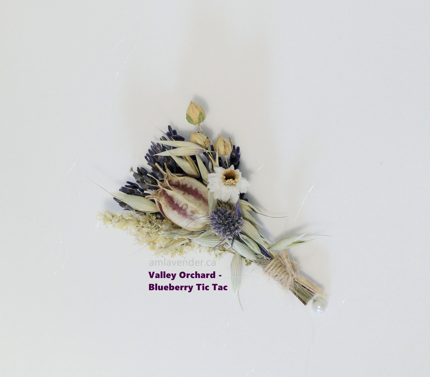 Boutonniere / Corsage : Valley Orchard - Blueberry Tic Tac | AM Lavender