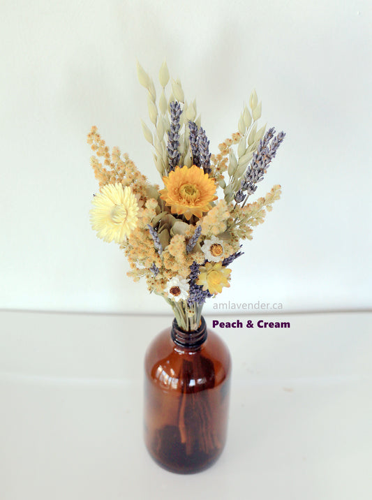 Small Bouquet for bud vase - Peach Cream
