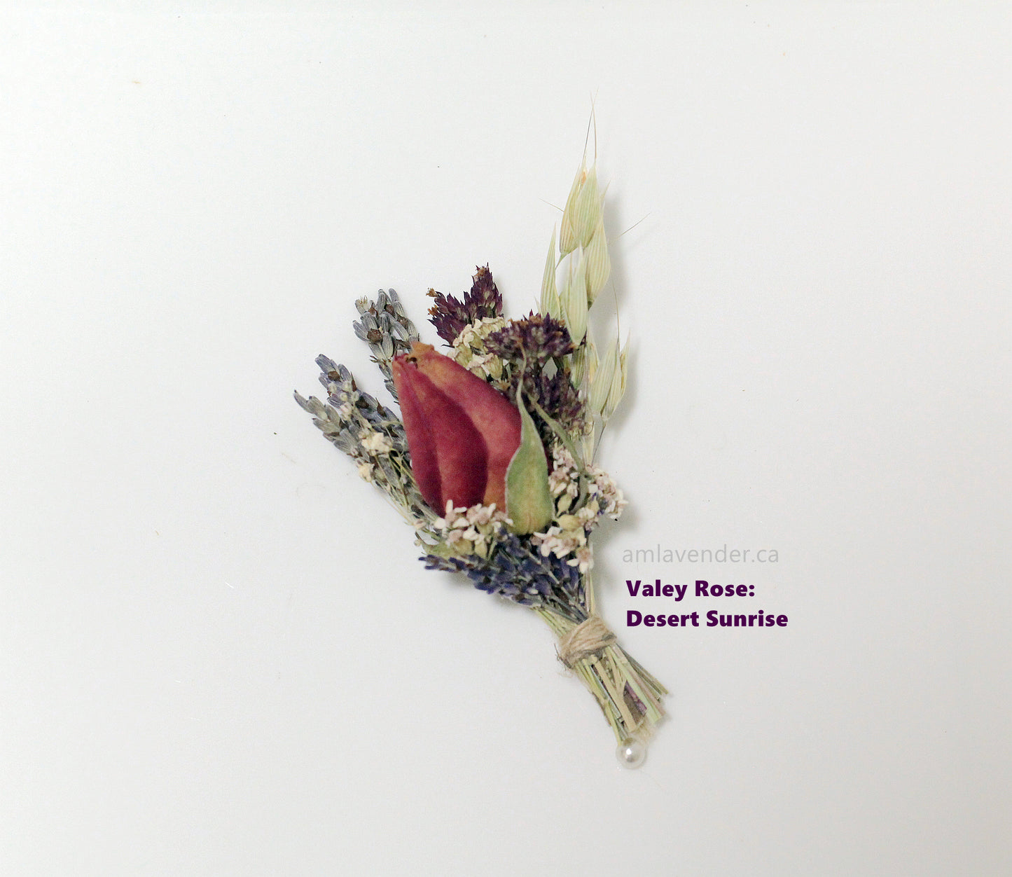 Boutonniere / Corsage : Valley Rose - Desert Sunrise | AM Lavender