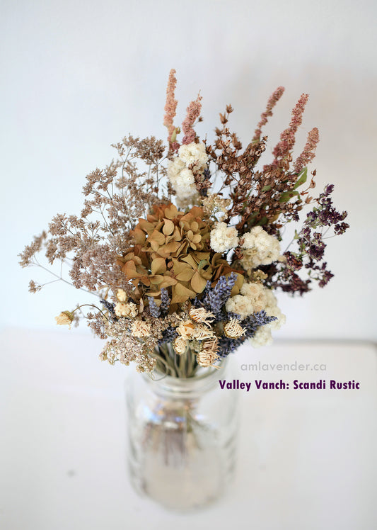 Bouquet: Valley Ranch - Scandi Rustic | Flat Lay Shape | AM Lavender