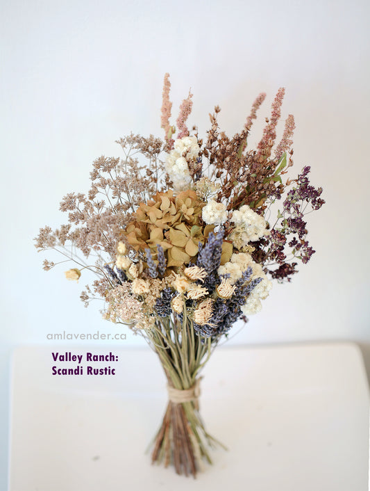 Bouquet: Valley Ranch - Scandi Rustic | Flat Lay Shape | AM Lavender
