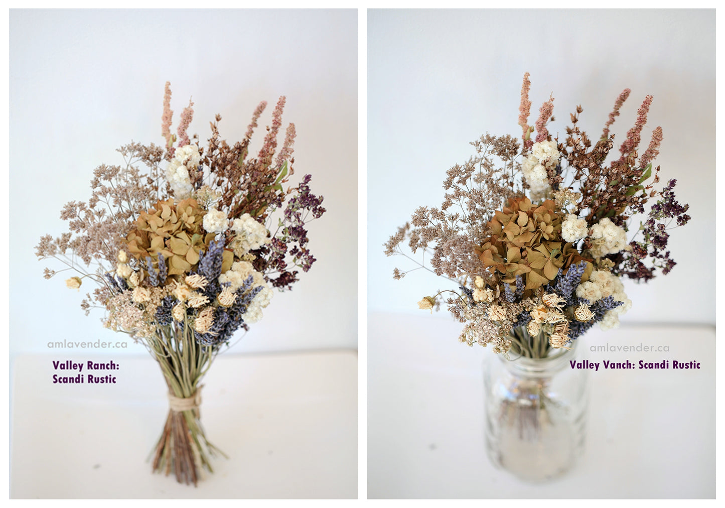 Bouquet: Valley Ranch - Scandi Rustic | Flat Lay Shape | AM Lavender