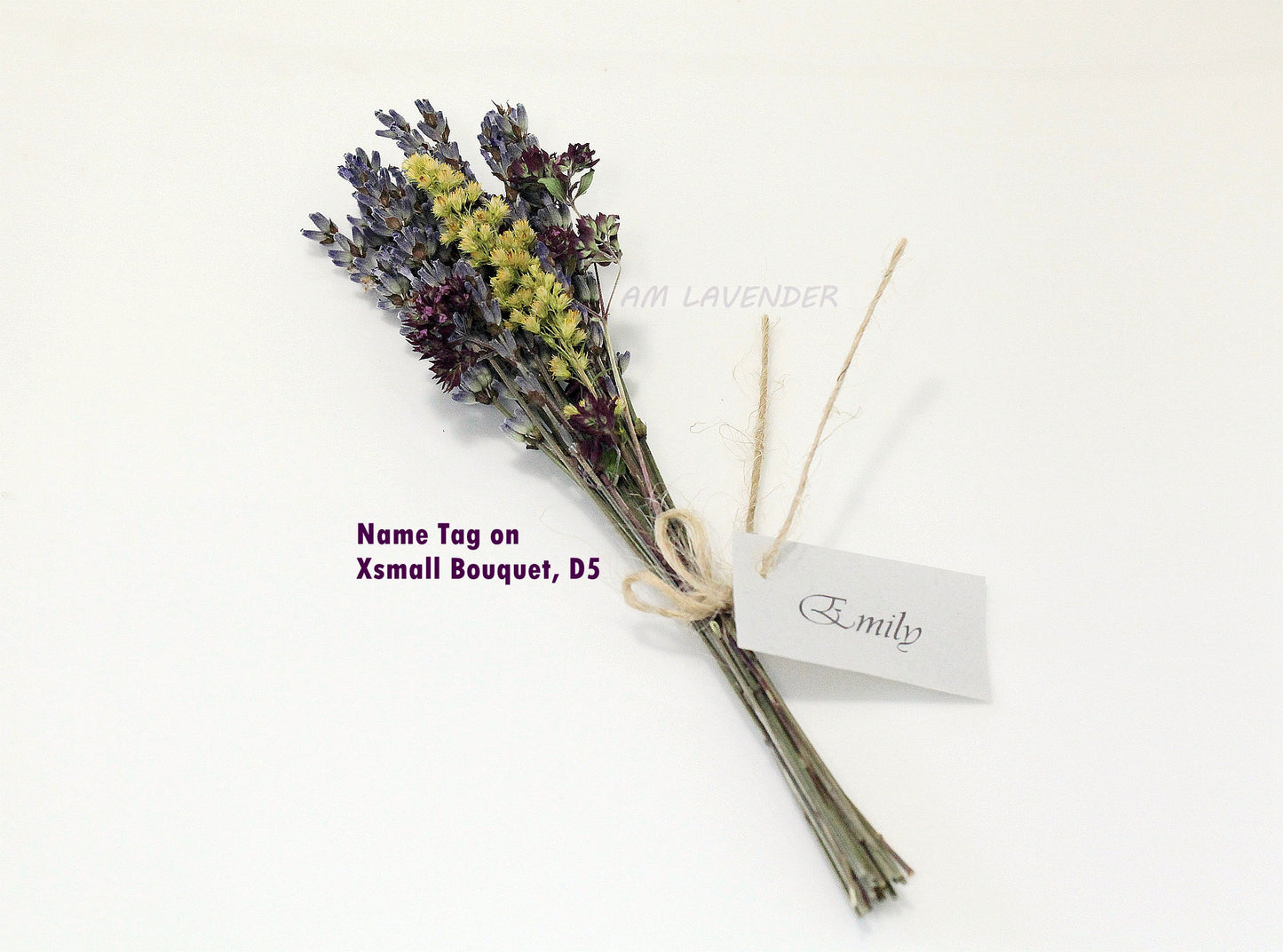 Lavender Wedding Place Setting, Personalized Name Place, dried flower place card, Wedding Favor