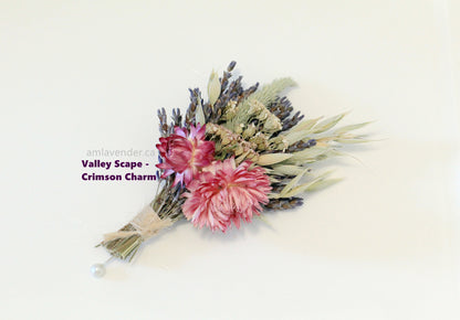 Bouquet: Valley Scape - Crimson Charm | AM Lavender