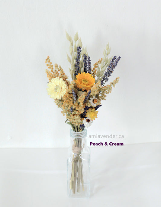 Small Bouquet for bud vase - Peach Cream