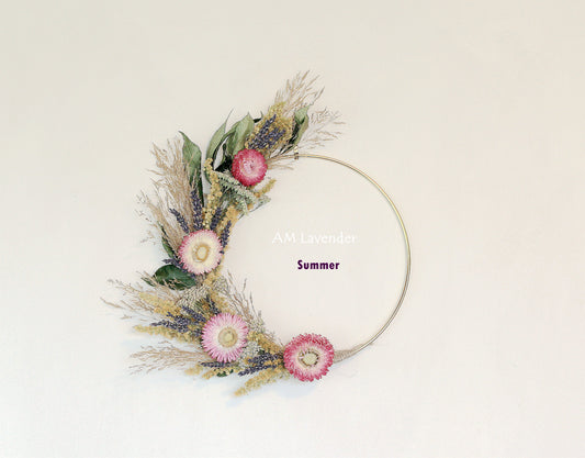 Dried Flower Wreath: Calming | AM Lavender