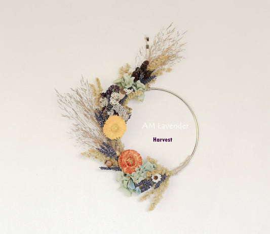 Dried Flower Wreath: Harvest | AM Lavender