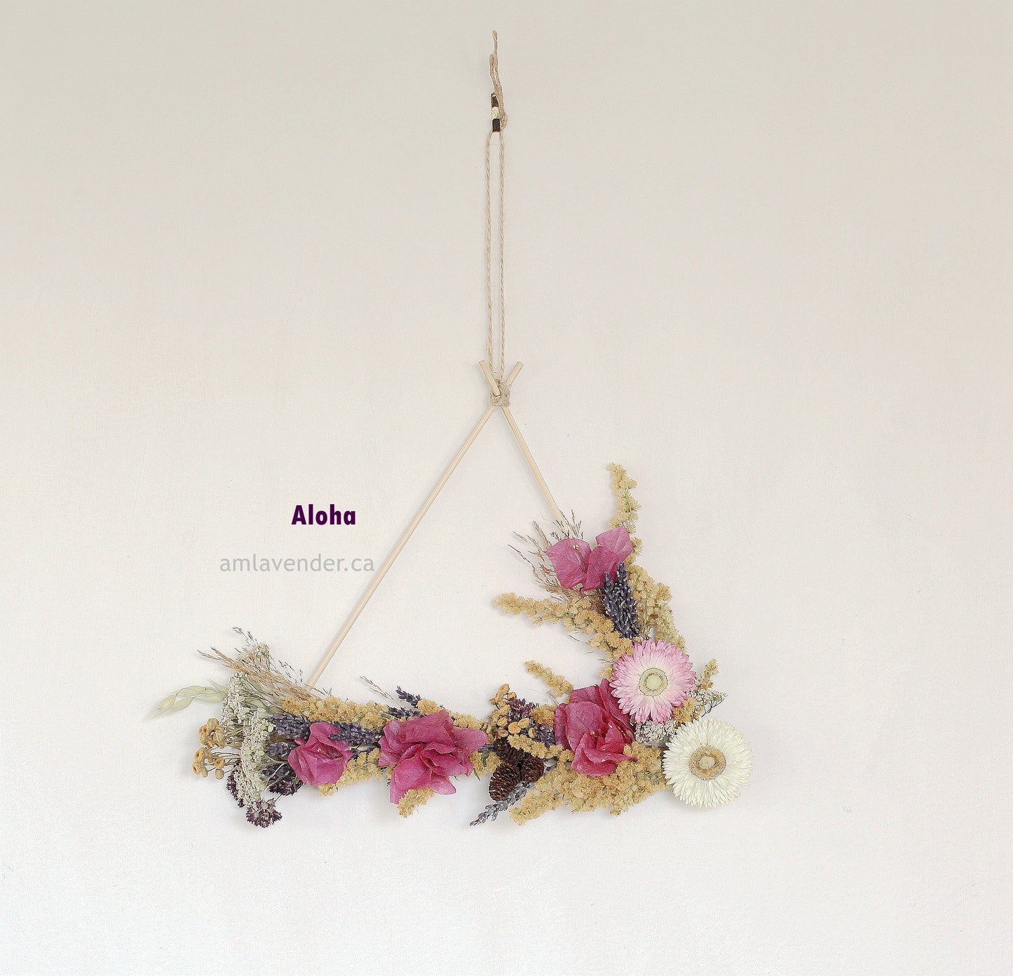 Dried Flower Wreath: Aloha | AM Lavender