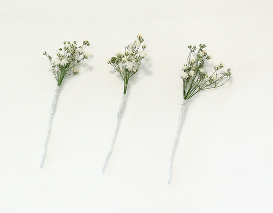 Dried Flower Hair Picks: Purity | AM Lavender