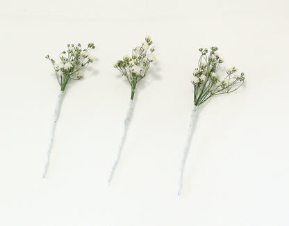 Dried Flower Hair Picks: Purity | AM Lavender