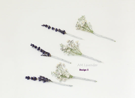Dried Flower Hair Picks: Design 5 | AM Lavender